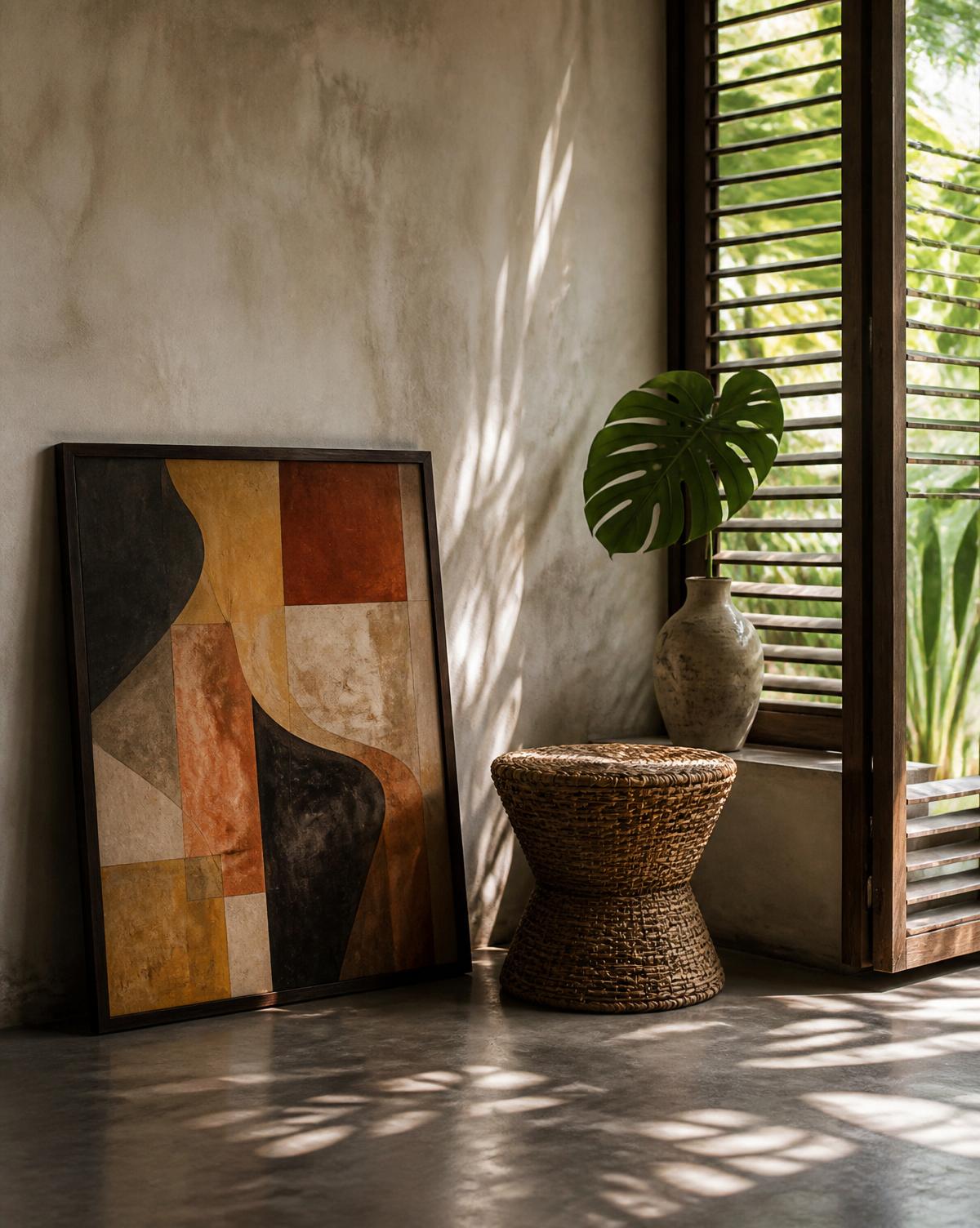 Painting in a Bawa-inspired interior